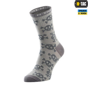 Носки легкие Mk.3 Pirate Skull Light Grey M-Tac