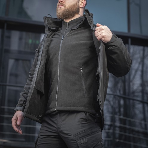 Куртка з підстібкою Soft Shell Black M-Tac