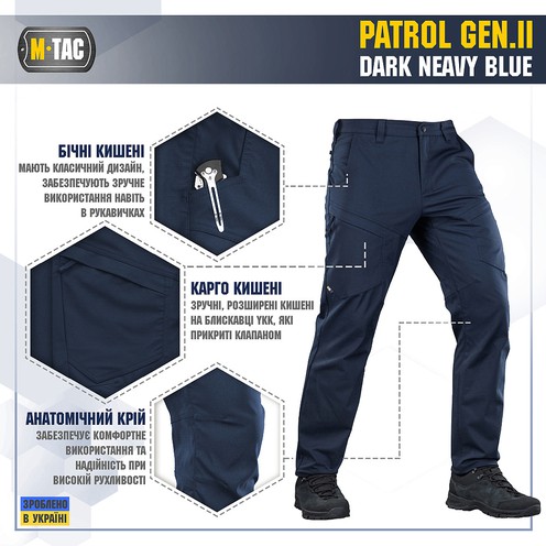 Брюки Patrol Gen.II Flex Dark Navy Blue M-Тac