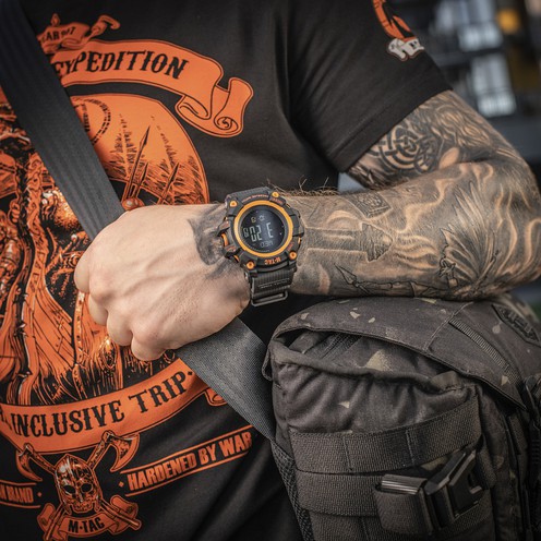 Годинник тактичний Adventure Black/Orange M-Tac