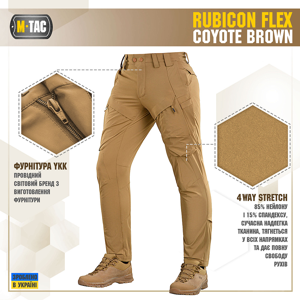 M-Tac - Trekking Pants Rubicon Flex - 4-Way Stretch - Army Olive